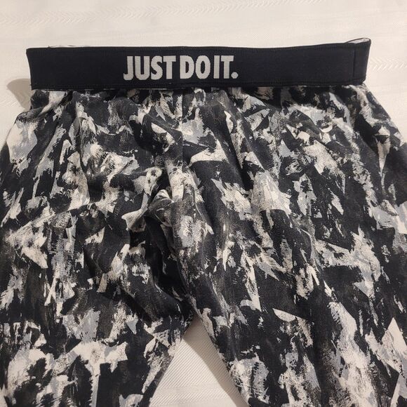 Nike Leg-A-See Mish Mash Leggings Foldover Just Do It Waistband Abstract Small - Picture 4 of 12
